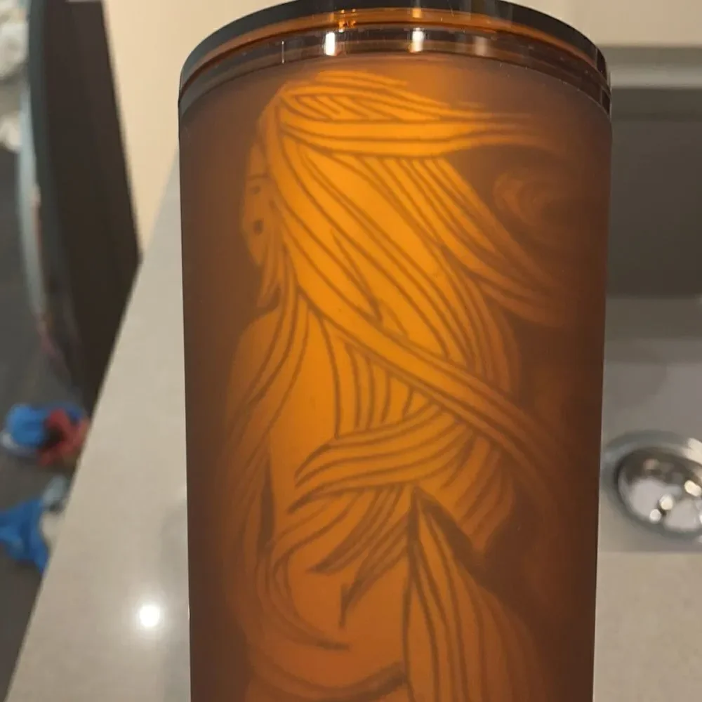 STARBUCKS pike place amber mermaid siren tumbler